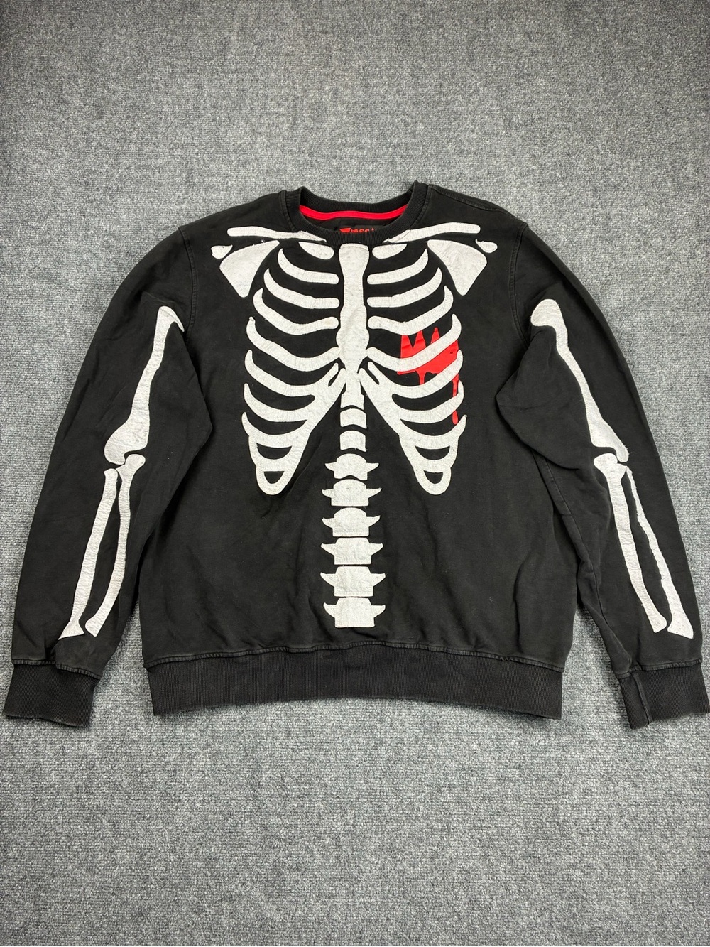 Bass by Ron Bass Skeleton Graphic Crewneck Sweatshirt
